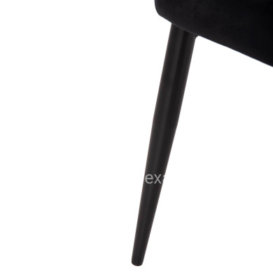 ΚΑΡΕΚΛΑ SERENITY HM8527.14 ΒΕΛΟΥΔΟ ΜΑΥΡΟ ΜΕ ΜΑΥΡΑ ΜΕΤΑΛΛΙΚΑ ΠΟΔΙΑ 51x54x83,5Υεκ.