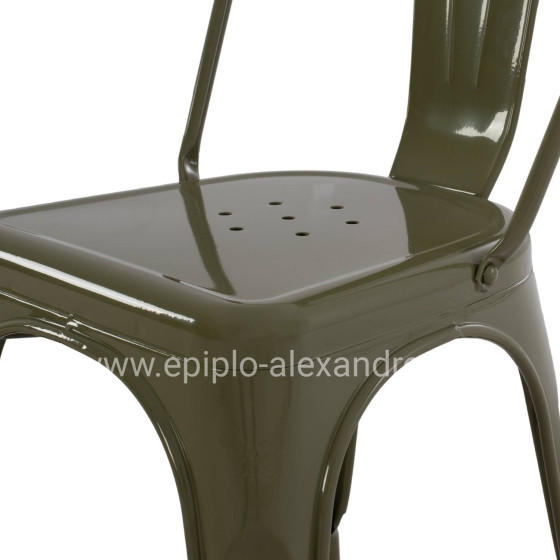 ΚΑΡΕΚΛΑ ΜΕΤΑΛΛΙΚΗ MELITA-PRO HM8641.43 ΣΕ DARK OLIVE GREEN 44x47x84.5Υεκ.