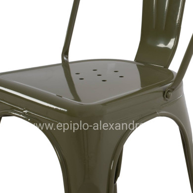 ΚΑΡΕΚΛΑ ΜΕΤΑΛΛΙΚΗ MELITA-PRO HM8641.43 ΣΕ DARK OLIVE GREEN 44x47x84.5Υεκ.