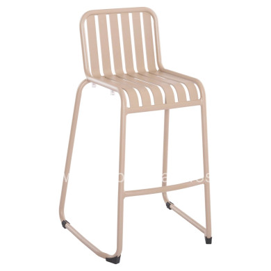 BAR STOOL ALUMINUM RACHEL HM6341.04 CHAMPAGNE COLOR 59.5x55x101Hcm.