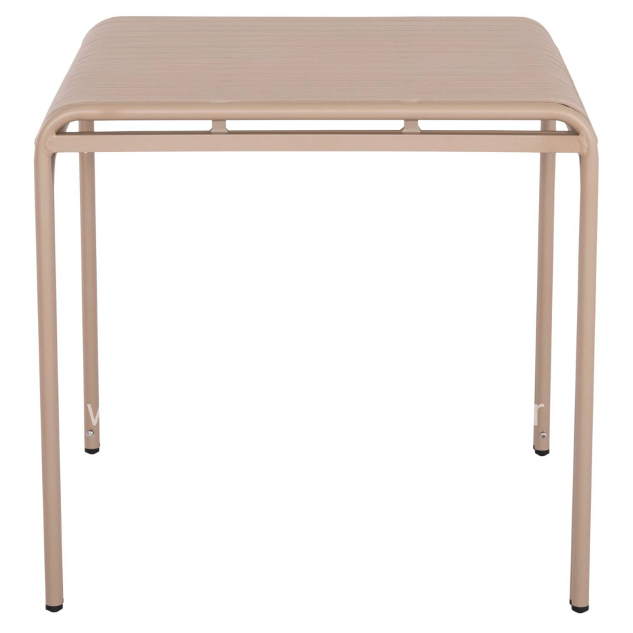 ΤΡΑΠΕΖΙ ΤΕΤΡΑΓΩΝΟ ΑΛΟΥΜΙΝΙΟΥ RACHEL HM6338.04 ΣΑΜΠΑΝΙ 80x80x76Υεκ.