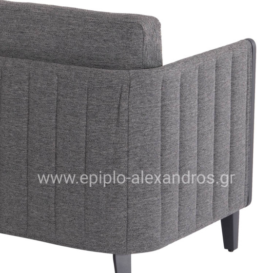 OUTDOOR LOUNGE SET 4PCS LARRY HM6188.01 DARK GREY ALUMINUM-P.E. FABRIC