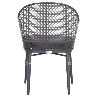 ALUMINUM ARMCHAIR OREGO HM6268.01 FRAME AND CUSHION IN DARK GREY 56x59x81Hcm.