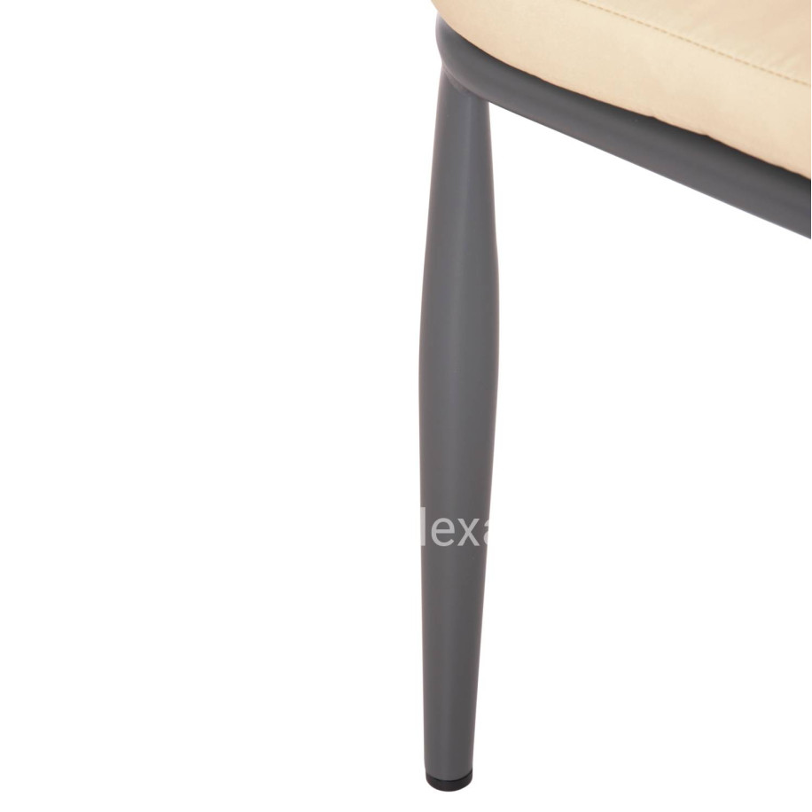 ALUMINUM ARMCHAIR MAGNET HM6287.01 DRAK GREY FRAME-P.E.ROPE IN CREAM WHITE 59x61x81.5Hcm.