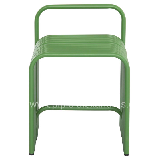 STOOL SERIES INTREPID HM6326.07 ALUMINUM IN GREEN COLOR 40x38x55Hcm.