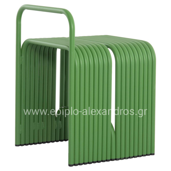 STOOL SERIES INTREPID HM6326.07 ALUMINUM IN GREEN COLOR 40x38x55Hcm.