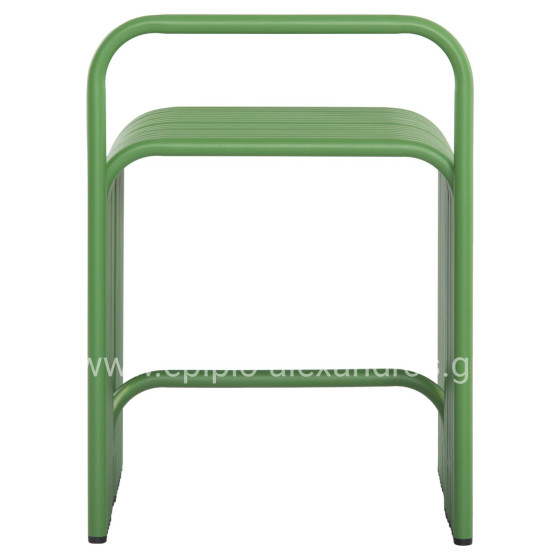 STOOL SERIES INTREPID HM6326.07 ALUMINUM IN GREEN COLOR 40x38x55Hcm.