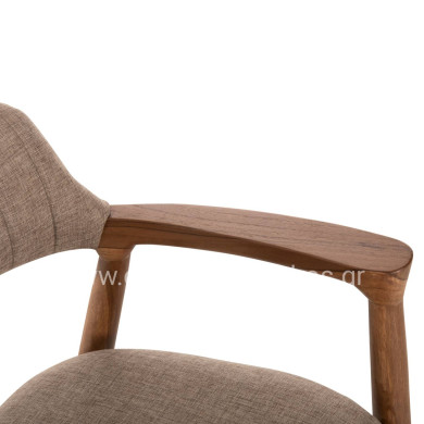 ΠΟΛΥΘΡΟΝΑ JAMES HM18259 TEAK WOOD ΜΕ ΣΑΜΠΑΝΙ ΥΦΑΣΜΑ 57x52x76Υεκ.