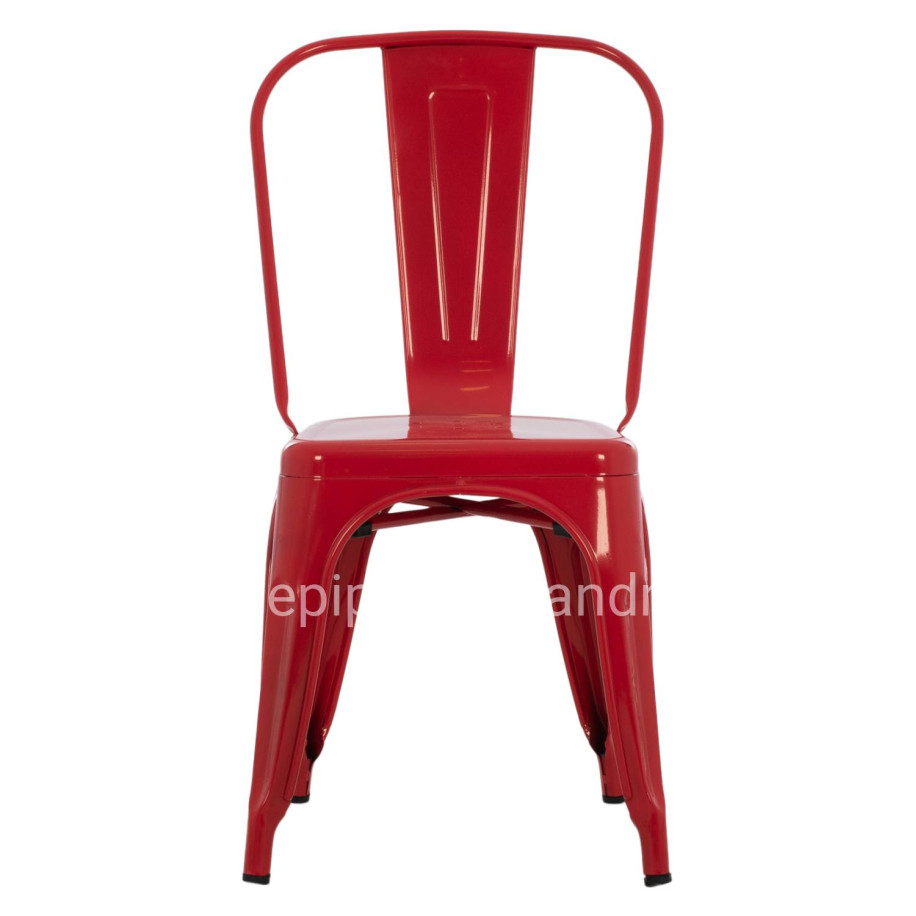DINING CHAIR MELITA-PRO HM8641.44 METAL IN RED 44x47x84.5Hcm.