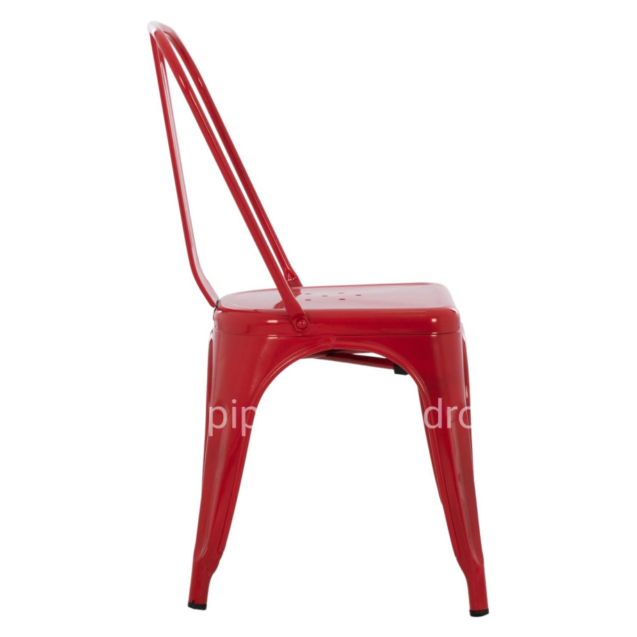 DINING CHAIR MELITA-PRO HM8641.44 METAL IN RED 44x47x84.5Hcm.