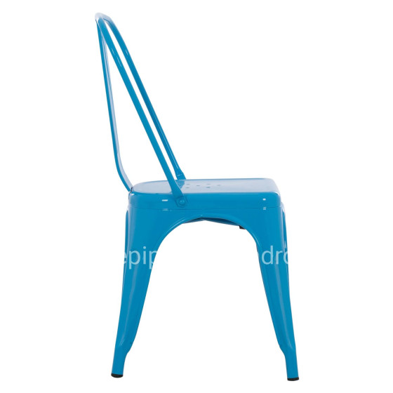 DINING CHAIR MELITA-PRO HM8641.48 METAL IN BLUE 44x47x84.5Hcm.