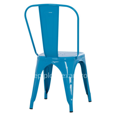 DINING CHAIR MELITA-PRO HM8641.48 METAL IN BLUE 44x47x84.5Hcm.