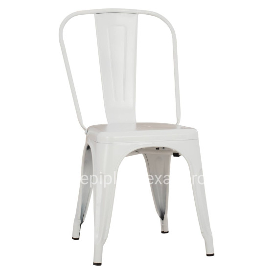 DINING CHAIR MELITA-PRO HM8641.41 METAL IN MATTE WHITE 44x47x84.5Hcm.
