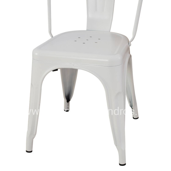 DINING CHAIR MELITA-PRO HM8641.41 METAL IN MATTE WHITE 44x47x84.5Hcm.