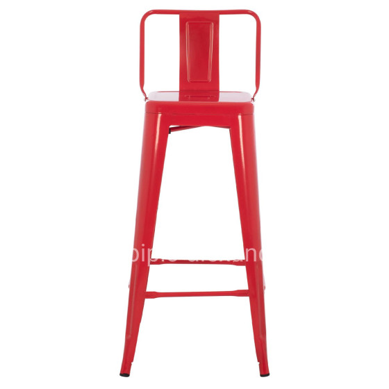 ΣΚΑΜΠΟ BAR ME ΠΛΑΤΗ ΜΕΤΑΛΛΙΚΟ MELITA-PRO HM8643.44 ΚΟΚΚΙΝΟ 42x42x100Υεκ.