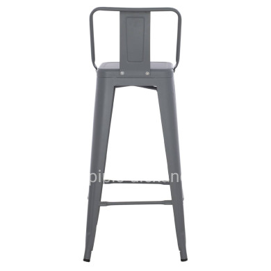 BAR STOOL WITH BACKREST MELITA-PRO HM8643.50 METAL IN GREY 42x42x100Hcm.