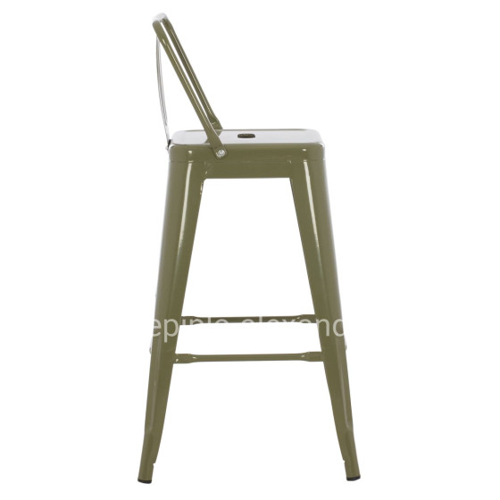 ΣΚΑΜΠΟ ΜΠΑΡ ΜΕΣΑΙΟΥ ΥΨΟΥΣ ΜΕΤΑΛΛΙΚΟ MELITA-PRO HM8574.43 DARK OLIVE GREEN 43x43x88Υεκ.