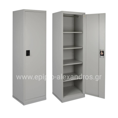 WARDROBE 1-DOOR METALLIC WITH LOCK OVIEDO HM5117.11 GREY 50x45x185Hcm.