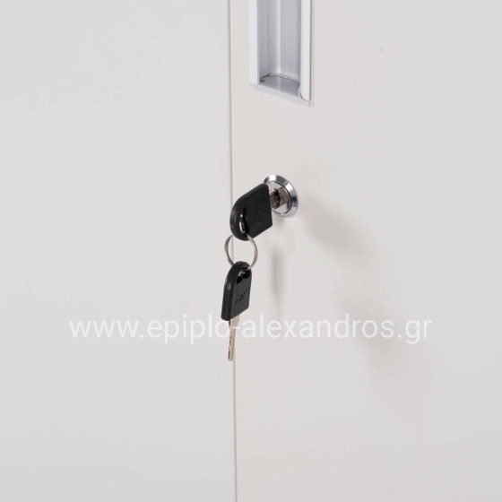 METAL TRIPLE LOCKER WITH KEYLOCKS ALTONA HM5634.11 GREY 90x45x185Hcm.
