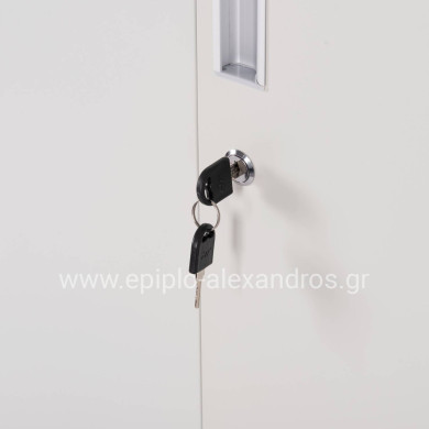 METAL TRIPLE LOCKER WITH KEYLOCKS ALTONA HM5634.11 GREY 90x45x185Hcm.