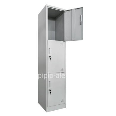 LOCKER METALLIC 1-LEAF VERTICAL CABINETS WITH KEYLOCKS BELFAST HM5635.11 GREY 38.5x45x185Hcm.
