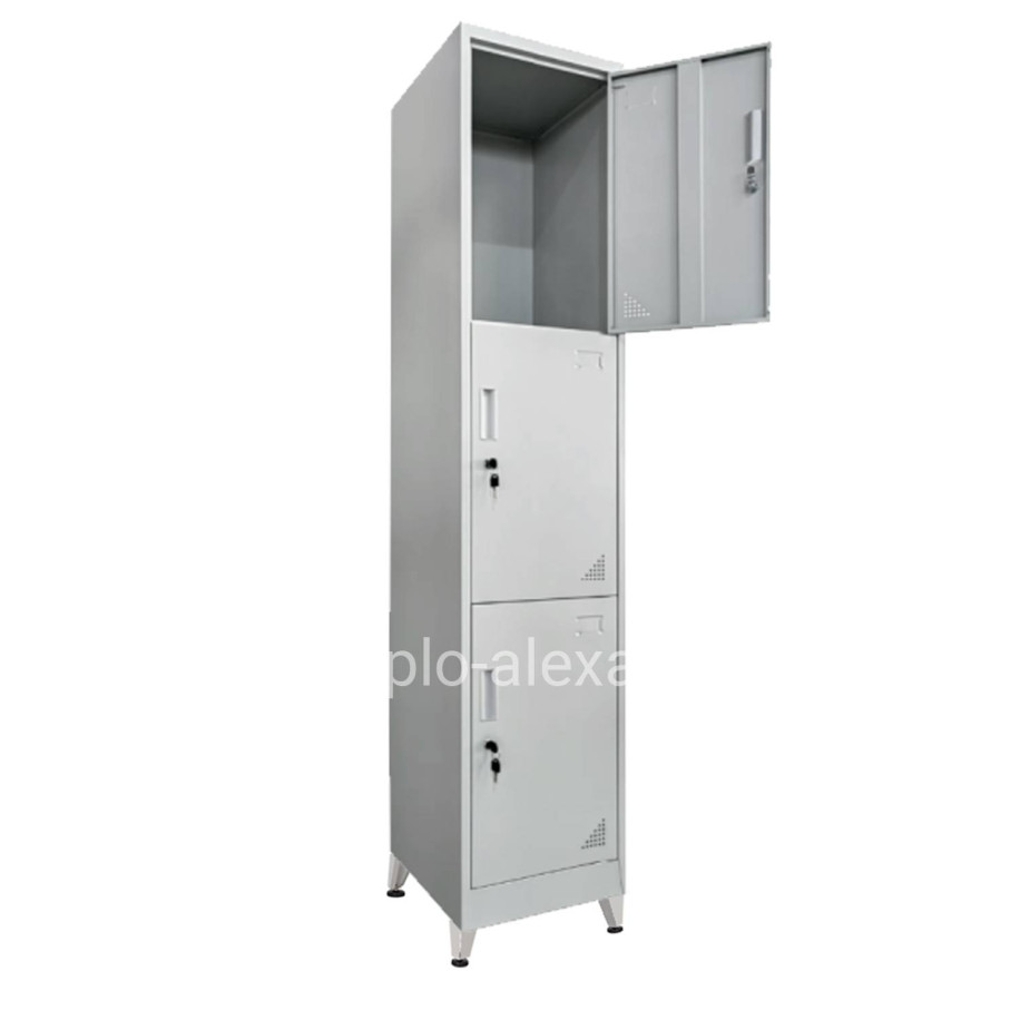 LOCKER METALLIC 1-LEAF VERTICAL CABINETS WITH LEGS BELFAST HM21102.01 GREY 38.5x45x195Hcm.