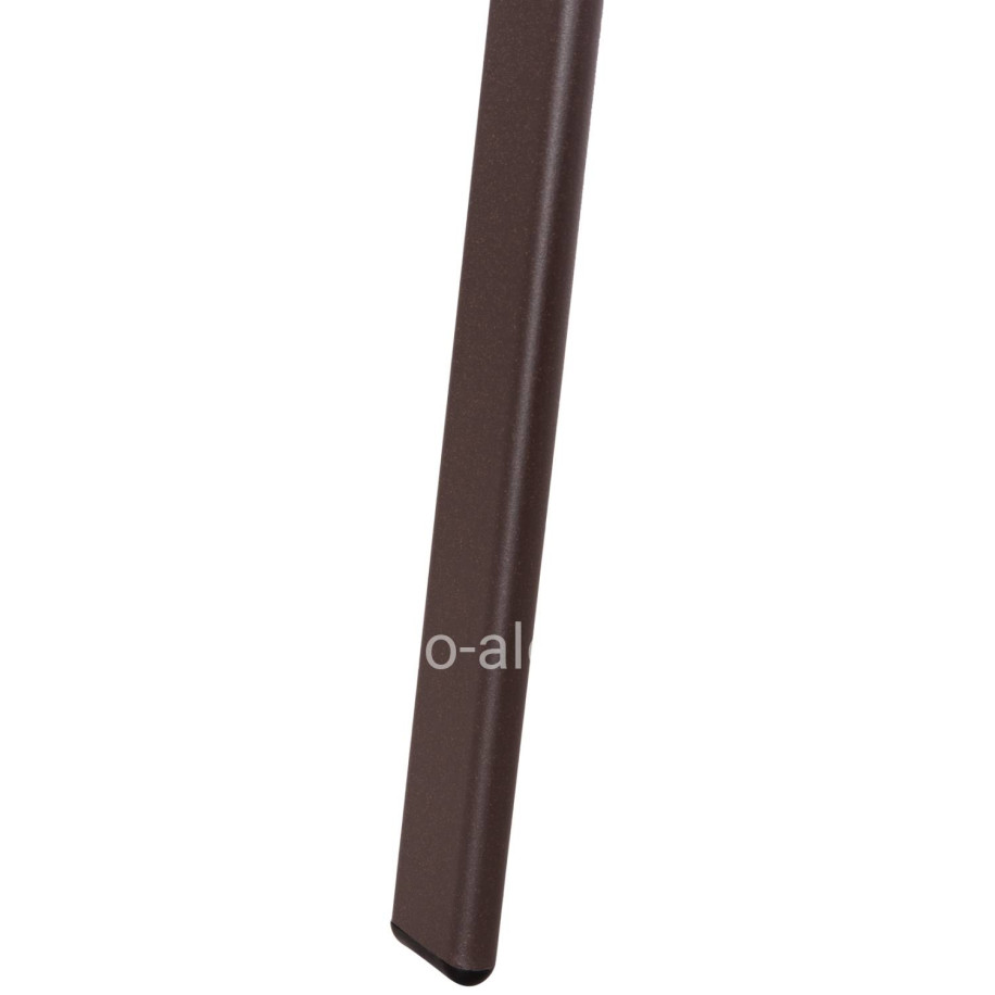 OUTDOOR ARMCHAIR LEON HM5000.42 BROWN METAL FRAME & TEXTILENE-4PCS SET- 55x70x91Hcm.