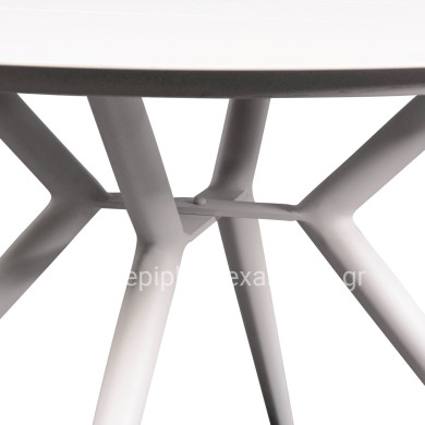 ROUND ALUMINUM TABLE HIGER HM6290.01 GREY Φ126x74Hcm.