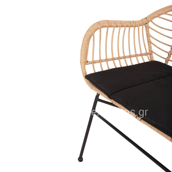 OUTDOOR LOUNGE SET 4PCS ALLEGRA HM21052 WICKER-METAL
