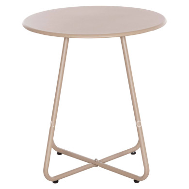 SIDE TABLE ROUND SAMMON HM6271.03 METAL IN CAPPUCCINO COLOR Φ45x50Hcm.