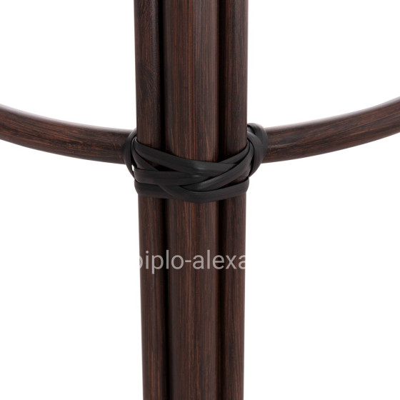 ALUMINUM MEDIUM HEIGHT BAR STOOL CHINO HM6286.01 BAMBOO LOOK & TEXTILENE IN BROWN 43x43x65Hcm.