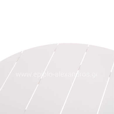 OUTDOOR TABLE ROUND HIGER HM6290.02 WHITE ALUMINUM Φ126Χ74Hcm.