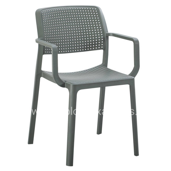 OUTDOOR DINING ARMCHAIR COMFEE HM6102.05 DARK OLIVE GREEN POLYPROPYLENE 54x57x83Hcm.