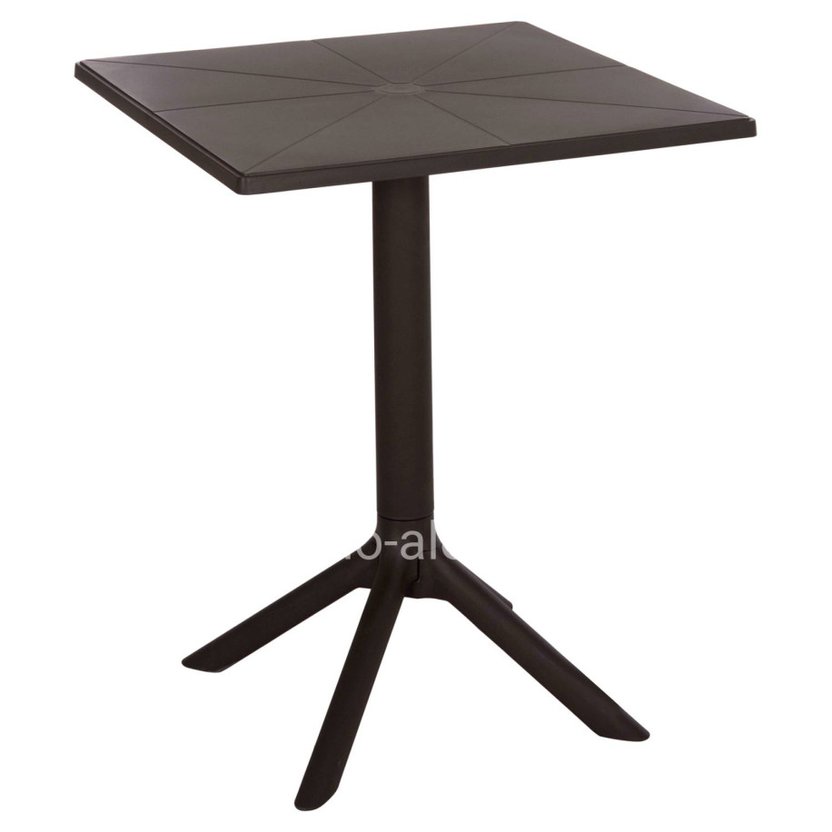 SQUARE POLYPROPYLENE TABLE TERRIN HM6125.13 BROWN 60x60x75Hcm.