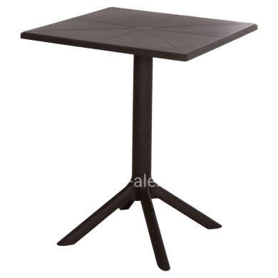 SQUARE POLYPROPYLENE TABLE TERRIN HM6125.13 BROWN 60x60x75Hcm.