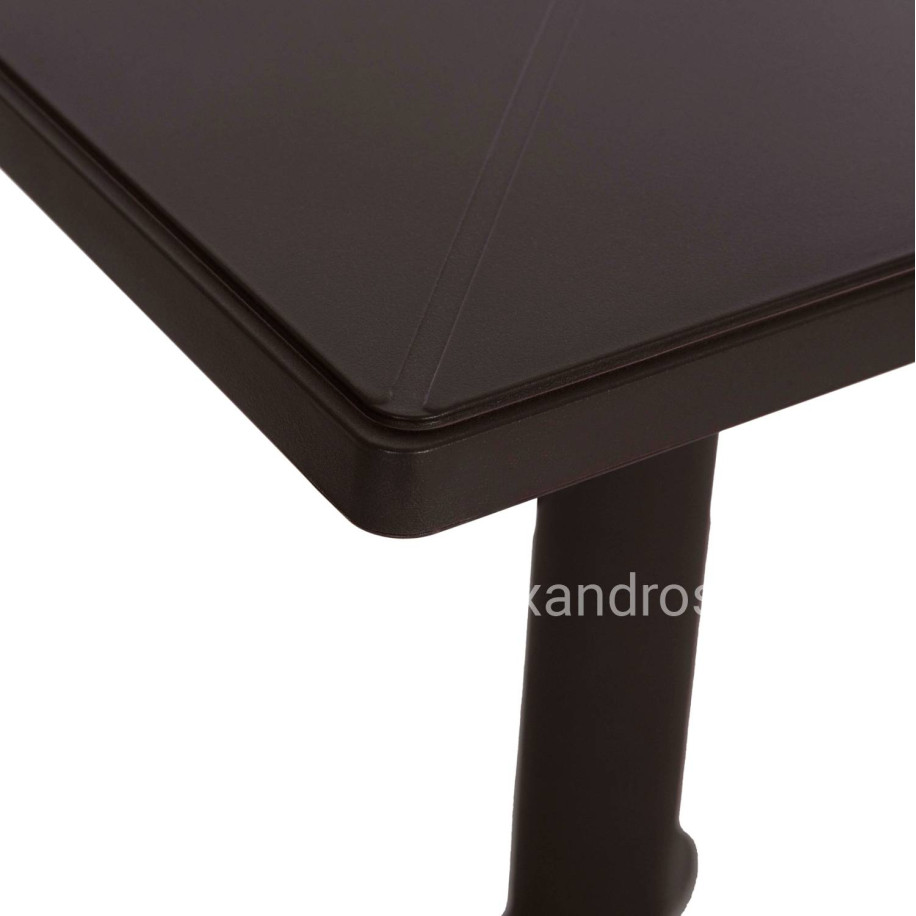 SQUARE POLYPROPYLENE TABLE TERRIN HM6125.13 BROWN 60x60x75Hcm.