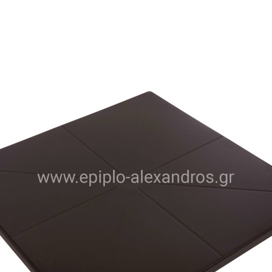 SQUARE POLYPROPYLENE TABLE TERRIN HM6125.13 BROWN 60x60x75Hcm.