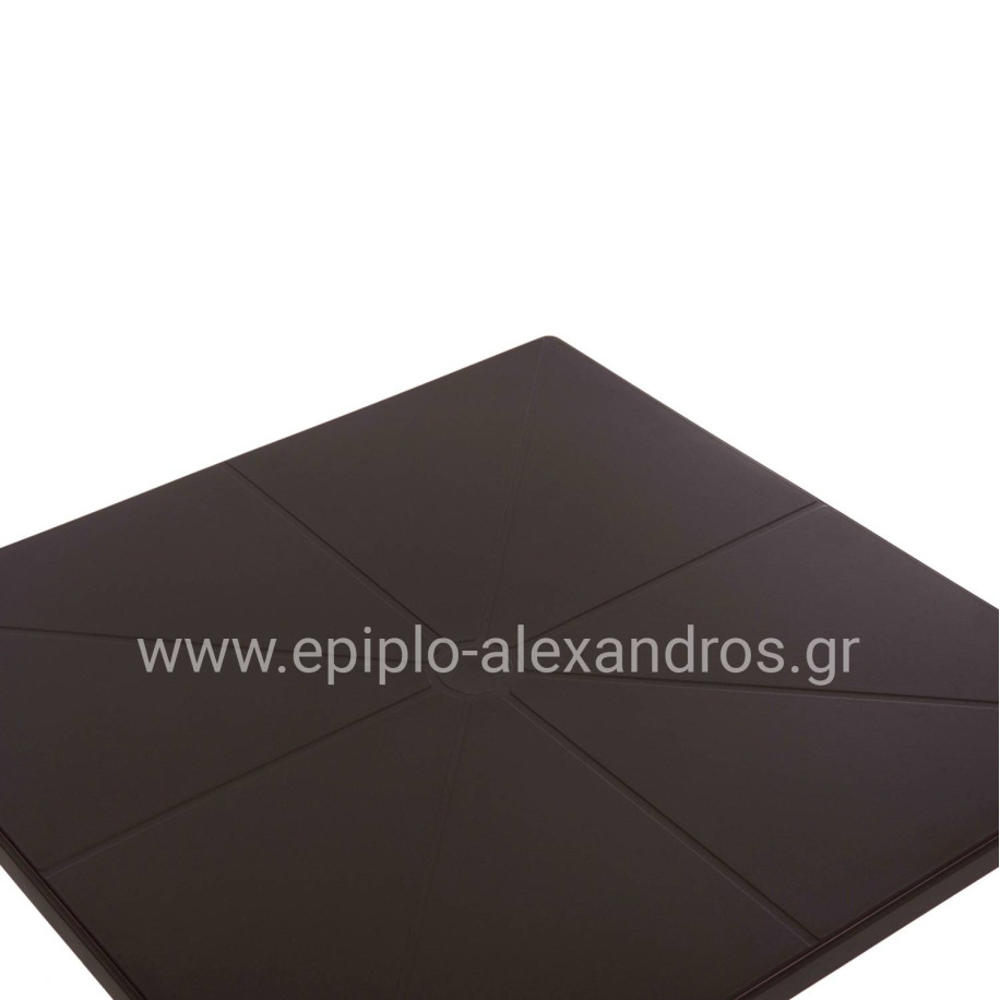 SQUARE POLYPROPYLENE TABLE TERRIN HM6125.13 BROWN 60x60x75Hcm.