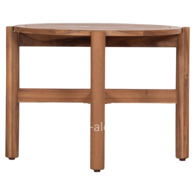 OUTDOOR ROUND COFFEE TABLE SANJI HM6222 ACACIA WOOD IN NATURAL COLOR Φ66x48.5Hcm