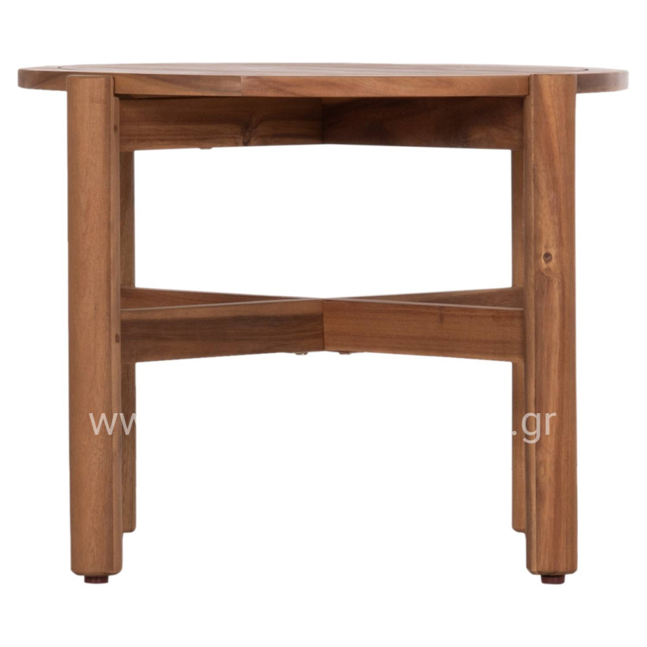 ΤΡΑΠΕΖΙ ΧΑΜΗΛΟ ΕΞ.ΧΩΡΟΥ ΣΤΡΟΓΓΥΛΟ SANJI HM6222 ΞΥΛΟ ΑΚΑΚΙΑΣ ΣΕ ΦΥΣΙΚΟ Φ66x48.5Υεκ.