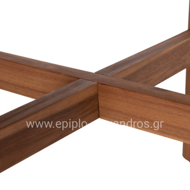 OUTDOOR ROUND COFFEE TABLE SANJI HM6222 ACACIA WOOD IN NATURAL COLOR Φ66x48.5Hcm