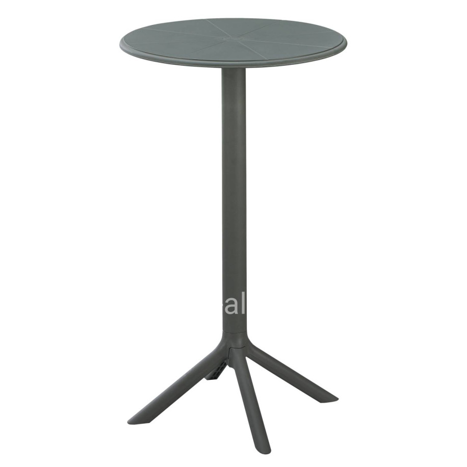 BAR TABLE ROUND TERRIN HM6126.15 POLYPROPYLENE IN DARK OLIVE GREEN Φ60x106Hcm.