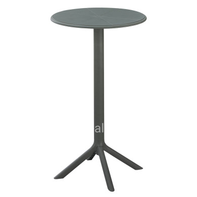 BAR TABLE ROUND TERRIN HM6126.15 POLYPROPYLENE IN DARK OLIVE GREEN Φ60x106Hcm.