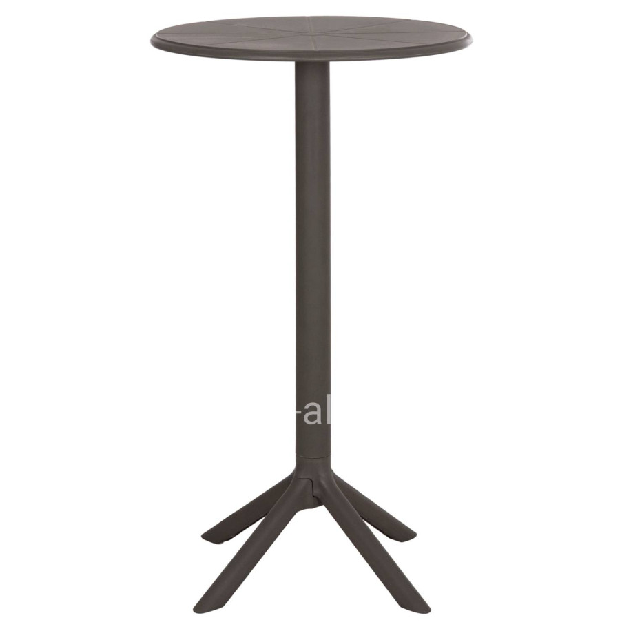 BAR TABLE ROUND TERRIN HM6126.15 POLYPROPYLENE IN DARK OLIVE GREEN Φ60x106Hcm.