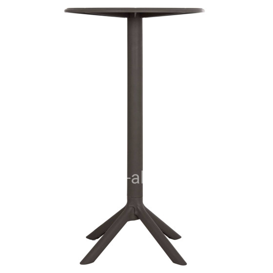 BAR TABLE ROUND TERRIN HM6126.15 POLYPROPYLENE IN DARK OLIVE GREEN Φ60x106Hcm.