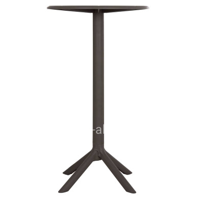 BAR TABLE ROUND TERRIN HM6126.15 POLYPROPYLENE IN DARK OLIVE GREEN Φ60x106Hcm.