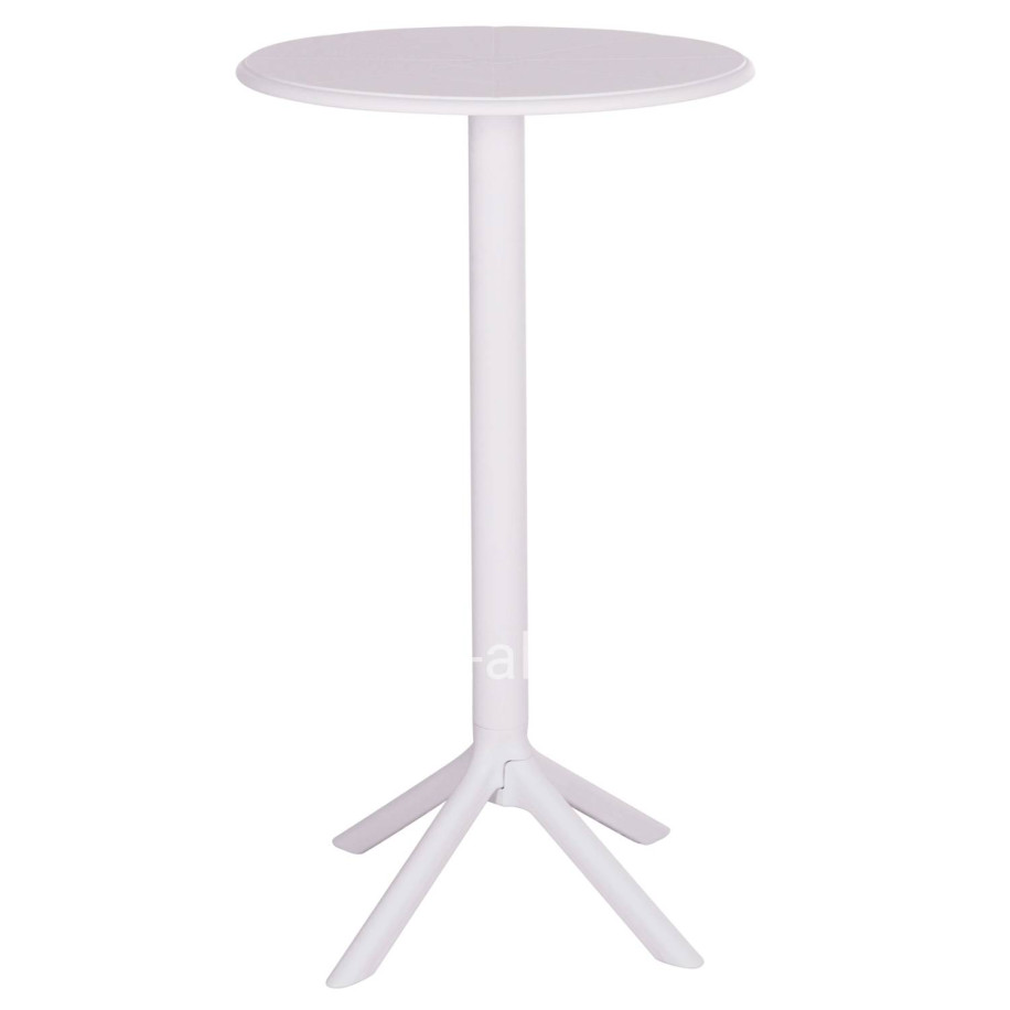 BAR TABLE ROUND TERRIN HM6126.11 POLYPROPYLENE WHITE Φ60x106Hcm.