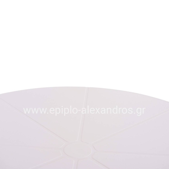 ΤΡΑΠΕΖΙ ΜΠΑΡ ΣΤΡΟΓΓΥΛΟ TERRIN HM6126.11 ΠΟΛΥΠΡΟΠΥΛΕΝΙΟ ΛΕΥΚΟ Φ60x106Υεκ.