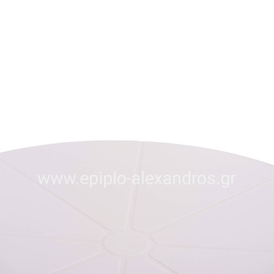 ΤΡΑΠΕΖΙ ΜΠΑΡ ΣΤΡΟΓΓΥΛΟ TERRIN HM6126.11 ΠΟΛΥΠΡΟΠΥΛΕΝΙΟ ΛΕΥΚΟ Φ60x106Υεκ.