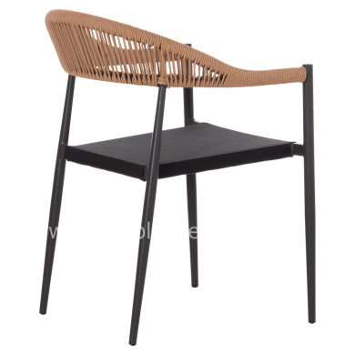 ΠΟΛΥΘΡΟΝΑ BERG HM6284.02 ΑΛΟΥΜΙΝΙΟ & TEXTILENE ΣΚΟΥΡΟ ΓΚΡΙ--P.E.TWISTED RATTAN 55x56x79Υεκ